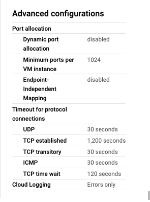configurations for port allocation