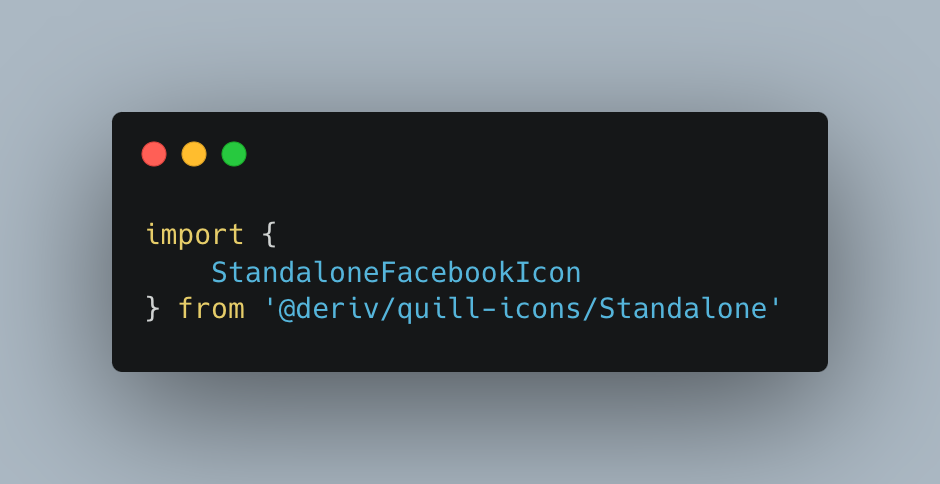 Code for adding the Facebook icon on Quill